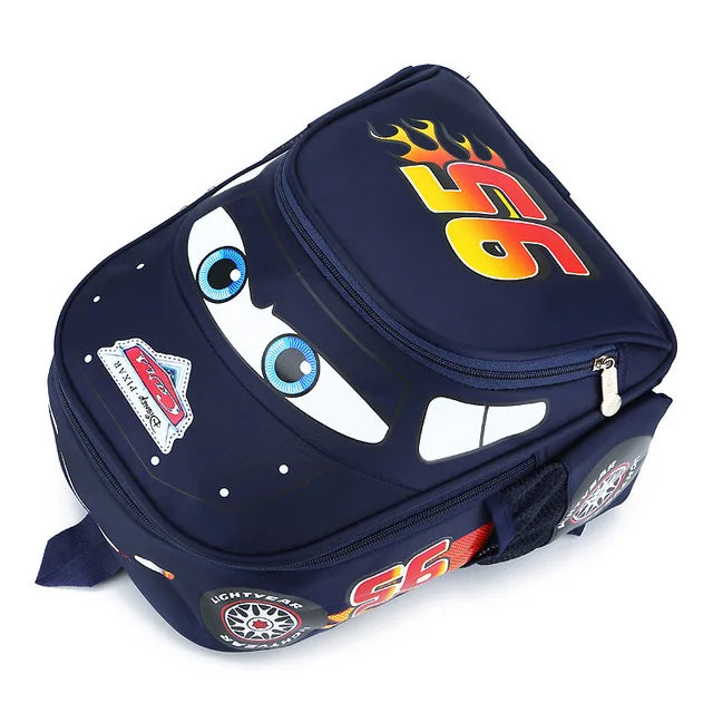 Hot kindergarten cartoon Travel bag 3D waterproof 95 car boys 2-5 years old children backpack