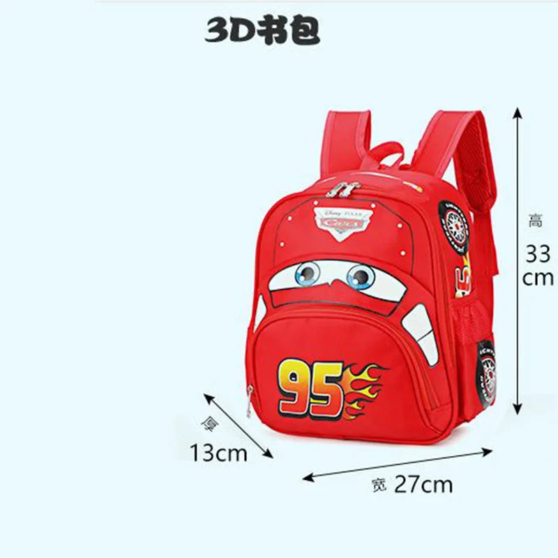 Hot kindergarten cartoon Travel bag 3D waterproof 95 car boys 2-5 years old children backpack