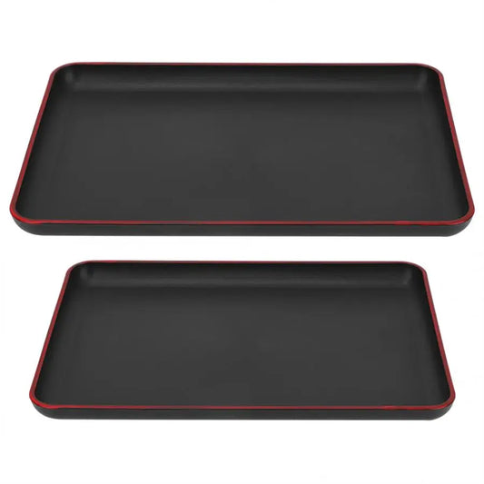 Japanese Style Rectangular Plastic Tray Food Serving Tray for Restaurant Home Trays Decorative Shelving Rack Drain Serving Tray