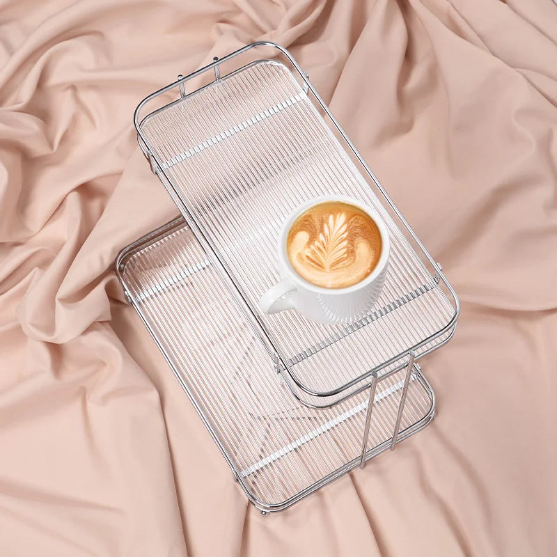 Thickened Multi-Layer Acrylic Wrought Iron Desktop Rack Tea Set Cup Holder Dressing Table Cosmetic Toilet Storage Rack