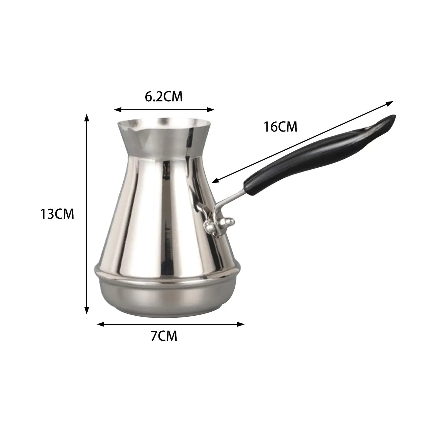 Turkish Coffee Pot Multipurpose Easy to Clean Milk Mocha Warmer Coffee Kettle for Kitchen Bar Restaurant Household Outdoor