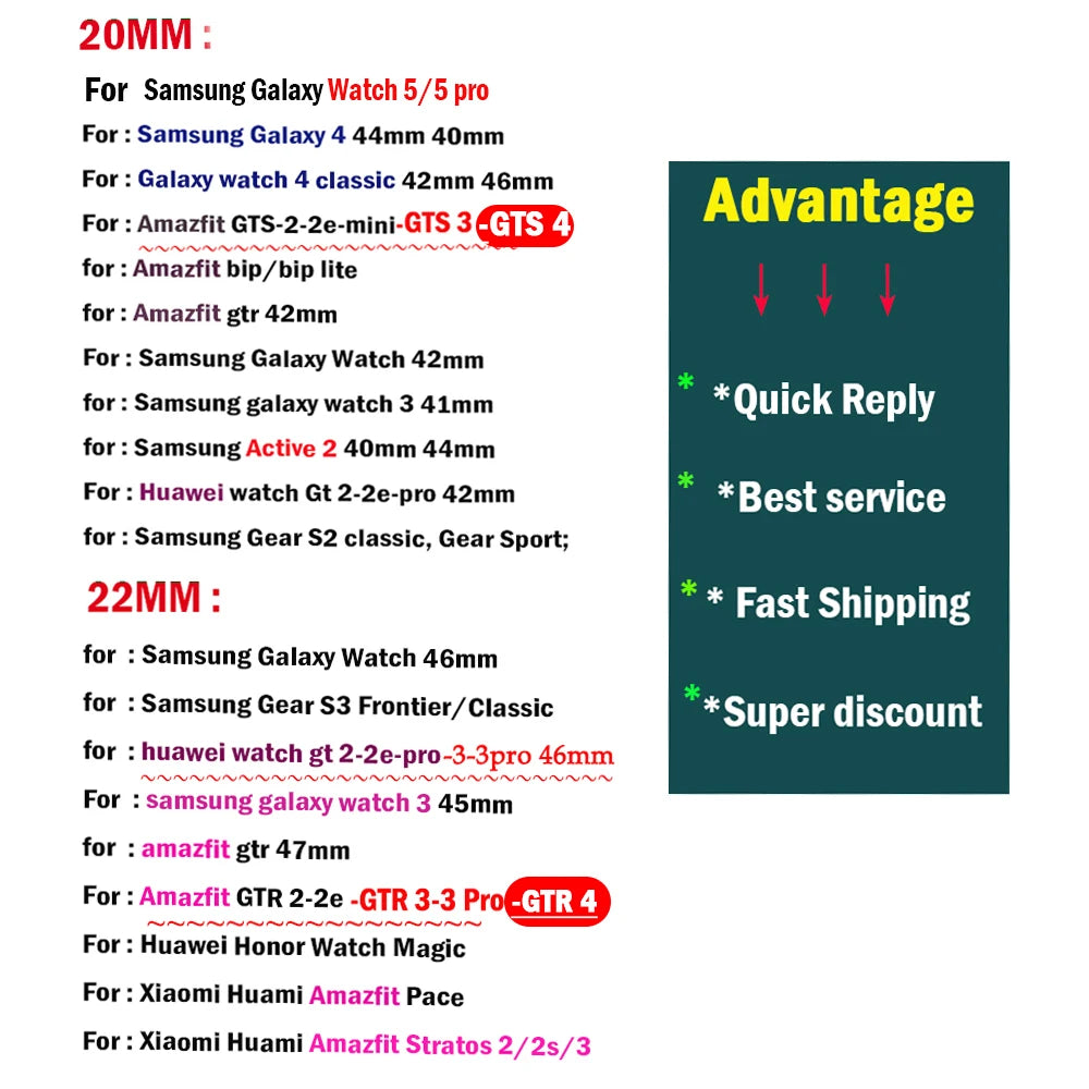 ساعة ماريا الذكية GTS/4/2/2e/3/GTS2 Mini/GTR 47 مللي متر/GTR 4/3/Pro سوار ساعة معدني Amazfit bip /U/S/lite حزام