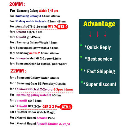 ساعة ماريا الذكية GTS/4/2/2e/3/GTS2 Mini/GTR 47 مللي متر/GTR 4/3/Pro سوار ساعة معدني Amazfit bip /U/S/lite حزام