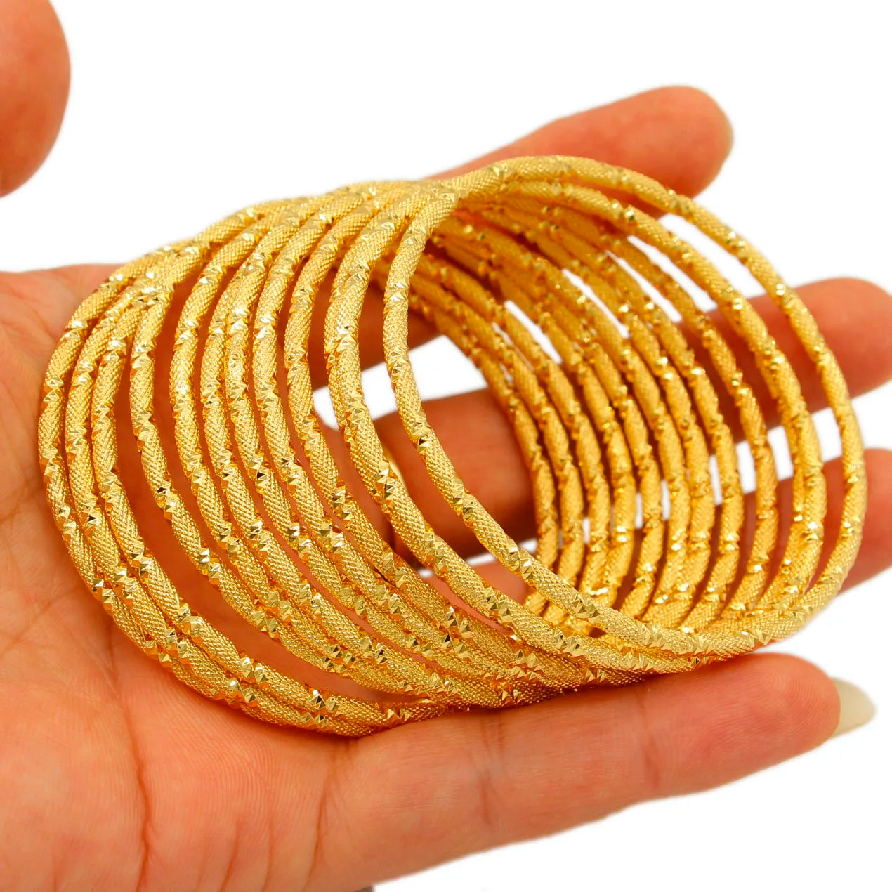 Adixyn Gold Plated Bangle for women men African Dubai Bracelet Wedding Luxury Hawaiian Jewelry