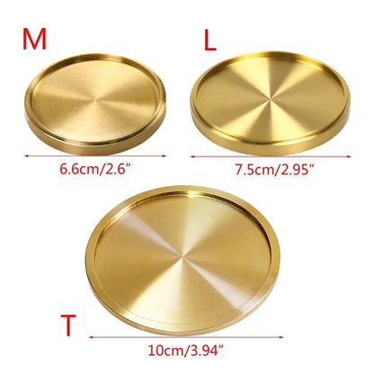 Brass Coaster Copper Cup s Home Decor Drink  for Bar  Kitchen Coffee Tables Centerpieces Decorations Y5GB