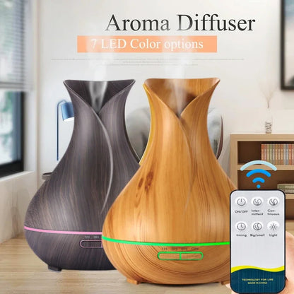 400ML Air Humidifier Essential Oil Diffuser Aroma Ultrasonic Mist Maker Home Fragrance Aromatherapy Humificador for Home Office