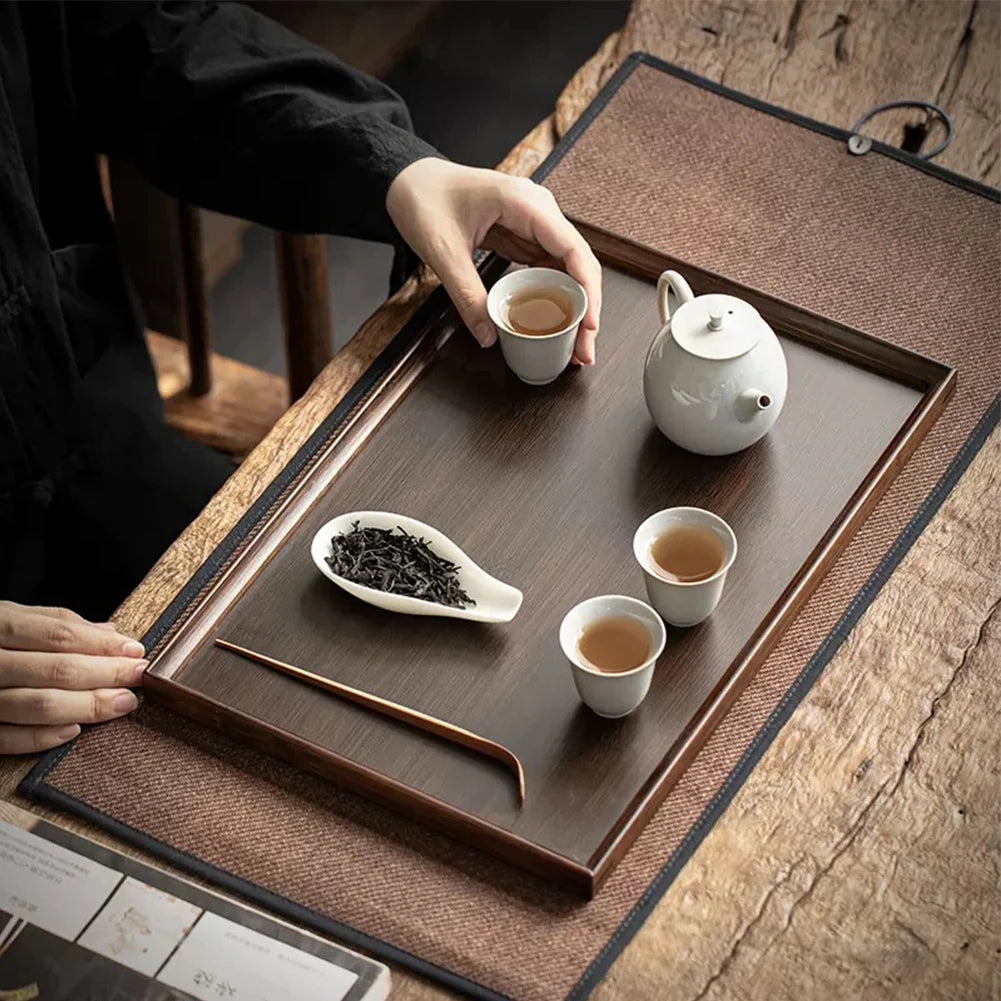 Wooden Rectangular Tea Tray Wooden Tray Wooden Hotel Dinner Tray Suitable For Dinner Dessert Bathroom Supplies Kitchen Storage