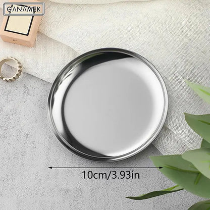 Light Luxury Style Metal Jewelry Tray Stainless Steel Storage Tray Dormitory Cosmetics Jewelry Plate Decoration