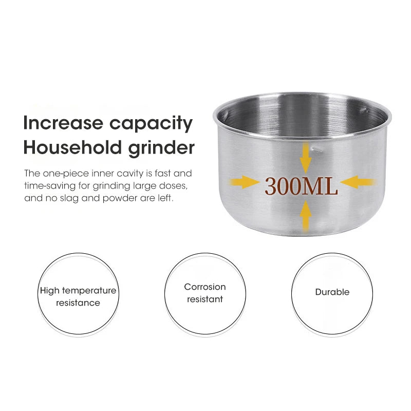 Mini Electric Grinder Household 300ml Ultrafine Baby Food Pulverizer Coffee Grinder Spice Pepper Grinder Grain Mill 2/4 Blades