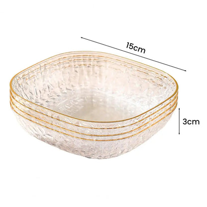 Plate with Heightened Thick Bottom Support Luxurious Translucent Storage Plate Multi-function Spit Bone Dish for Home Supplies