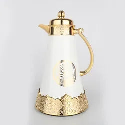 Design High Quality Golden Teapot 1000ml Arabic Insulation Thermos Flask Arabic Coffee Pot