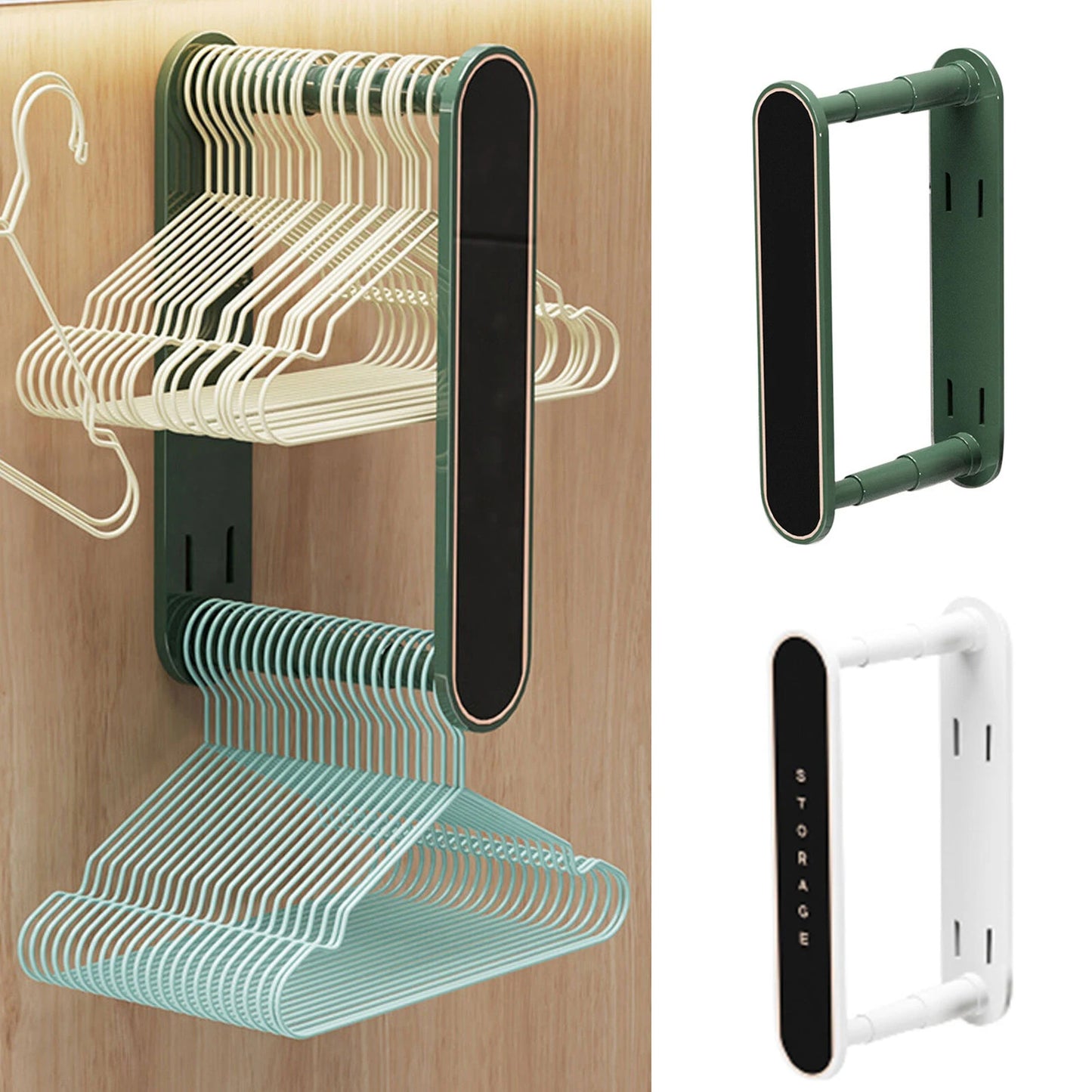 Retractable Clothes Drying Rack Organizer Foldable No Punching Wall-Mounted Clothes Hanger Holder Balcony Clothes Hanger Stacker