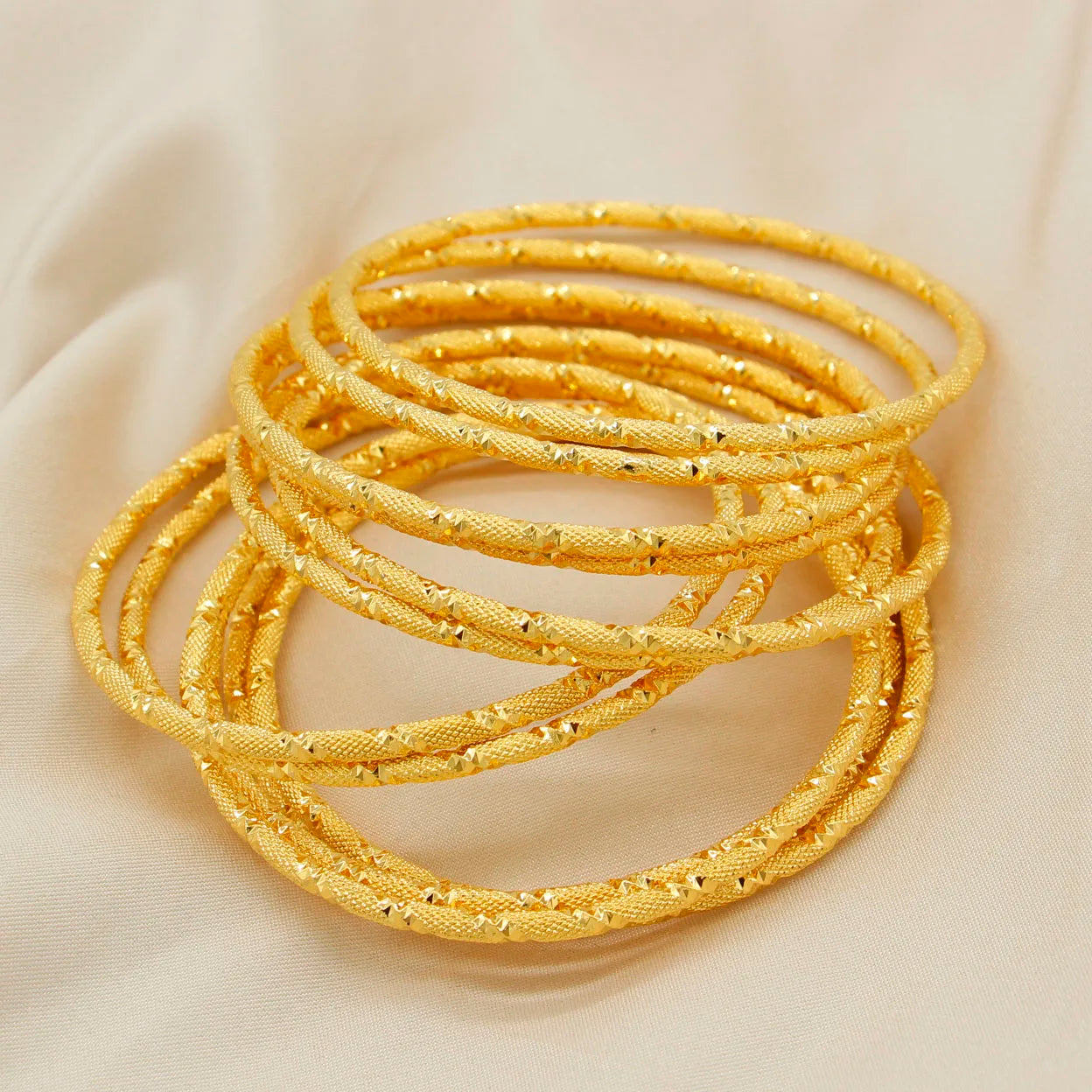 Adixyn Gold Plated Bangle for women men African Dubai Bracelet Wedding Luxury Hawaiian Jewelry