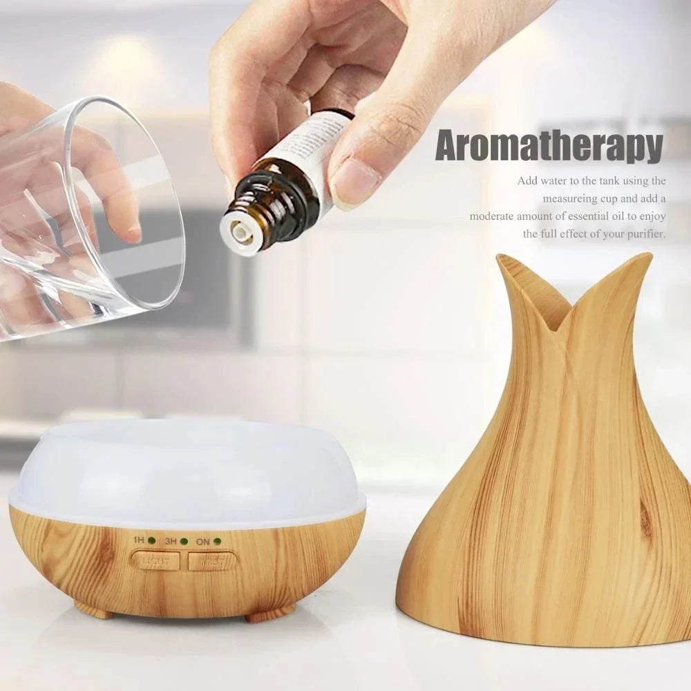 400ML Air Humidifier Essential Oil Diffuser Aroma Ultrasonic Mist Maker Home Fragrance Aromatherapy Humificador for Home Office