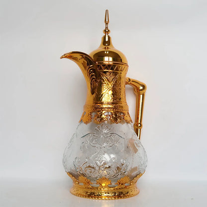 Arabic Style Coffee Pot 1600ml Tea Pot Multipurpose with Rotating Lid Juice Tea Kettle Insulated Coffee Carafe for Party Tea