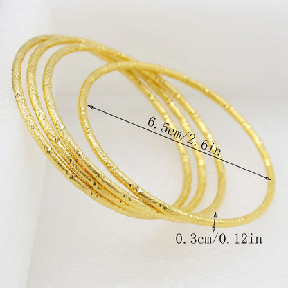 Adixyn Gold Plated Bangle for women men African Dubai Bracelet Wedding Luxury Hawaiian Jewelry