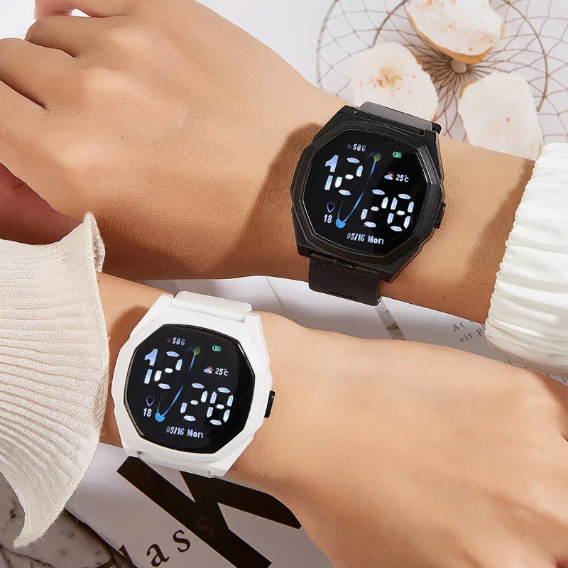 Smart Watch Men Women Led Electronic Watches Watch Man Waterproof Smartwatch Men Digital Display Wristwatch Button Battery