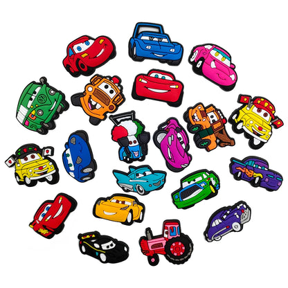 Aoger Disney 20kinds of cars Shoe Charms for Clogs Sandals Decoration Shoe Accessories Charms