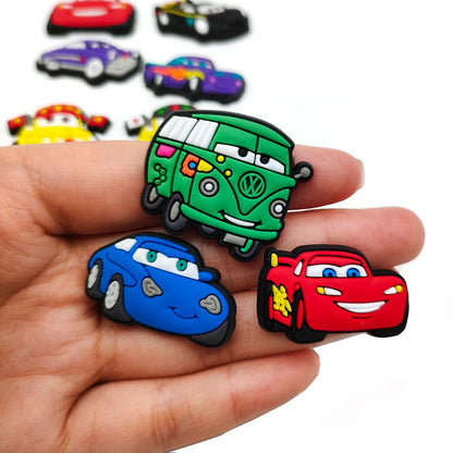 Aoger Disney 20kinds of cars Shoe Charms for Clogs Sandals Decoration Shoe Accessories Charms