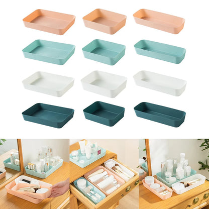 Storage Trays Small Box Storage Box Large Capacity Storage Durable Kitchen Plastic Material Drawer For Dressing Table Drawer